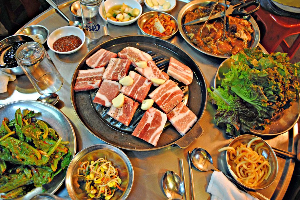 My strange Korean dinner table