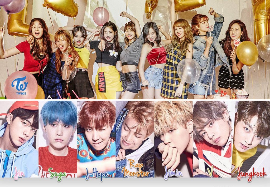 BTS and TWICE, most popular KPOP groups in overseas