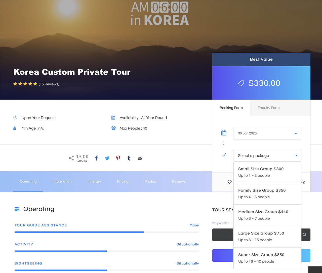 How to book your Korea custom private tour online