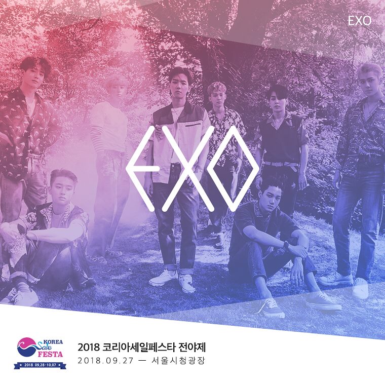 Free EXO concert will be held on September 27 - KOREA Sale FESTA 2018