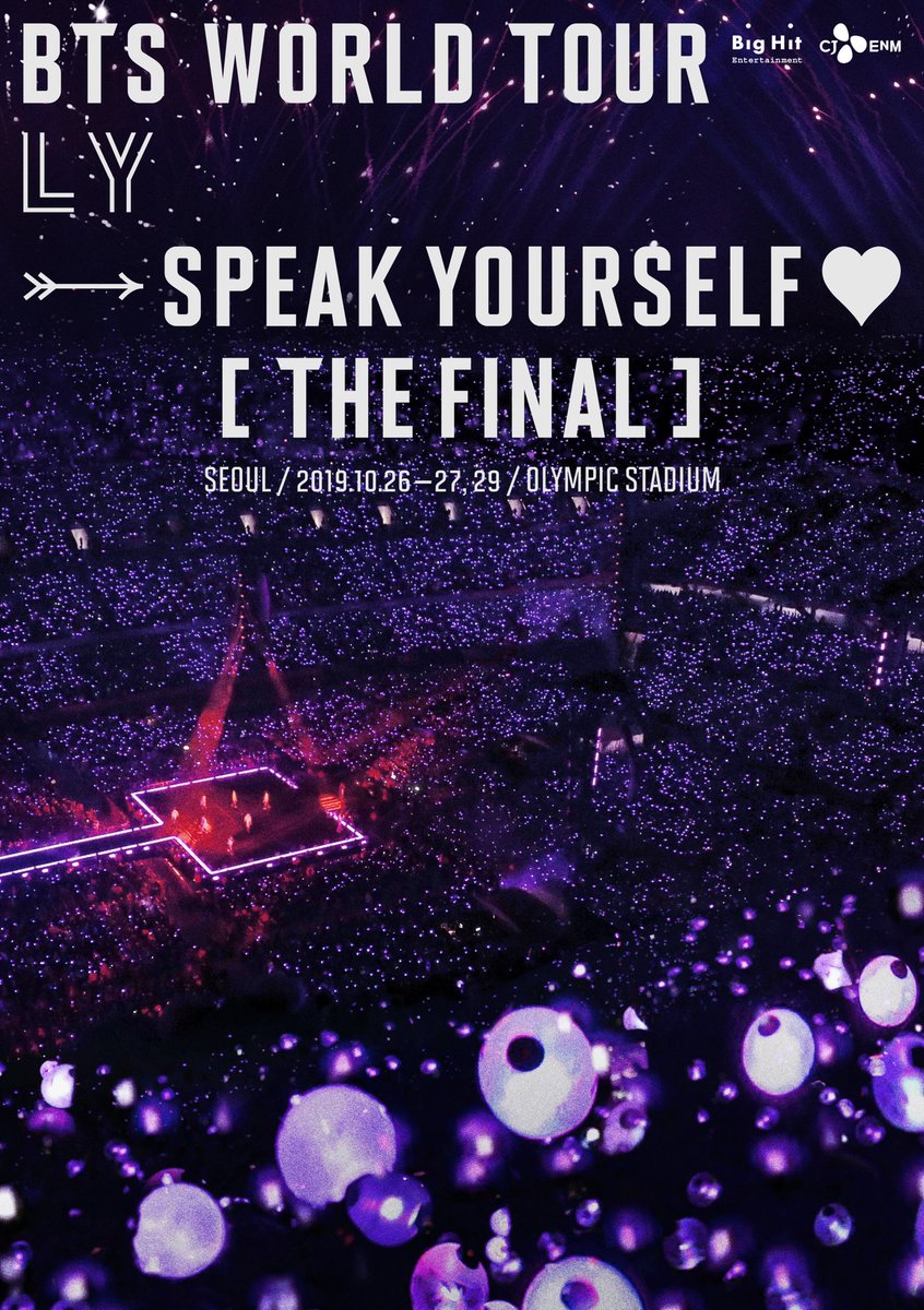BTS has confirmed Seoul Finale Concert For “Love Yourself: Speak Yourself” Tour
