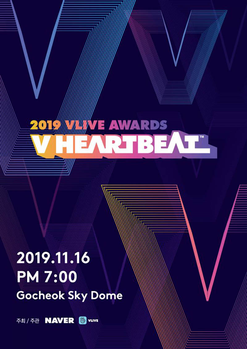 2nd lineup Naver 2019 VLIVE AWARDS 'V Heartbeat' - Monsta X, Mamamoo, and Stray Kids