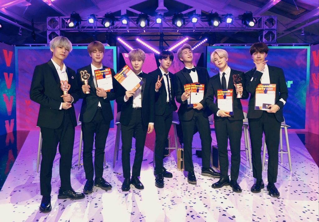 BTS won two awards at the very first “2019 V Live Awards V Heartbeat”