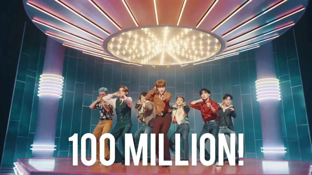 BTS Dynamite 100 million views