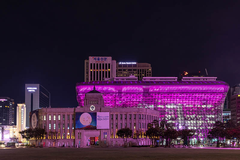 Pink Light Campaign illuminates Seoul nightscape